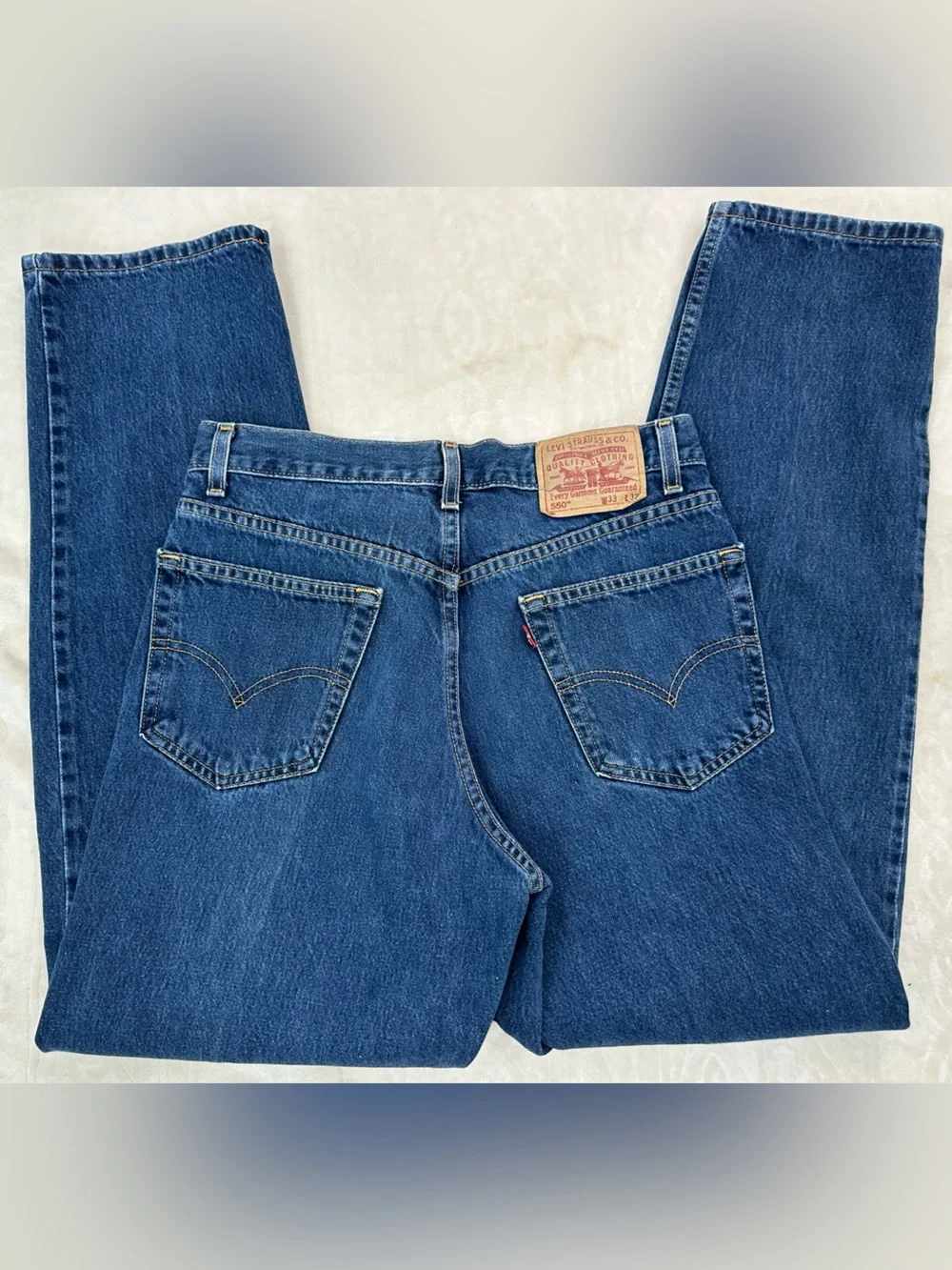 Vintage Levi's Classic Slim Straight Navy Blue Denim Jeans